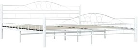 Białe metalowe łózko loftowe 200x200 cm - Audun