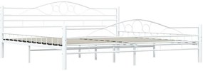 Białe metalowe łózko loftowe 200x200 cm B3-E23