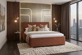 Łóżko DIDI 140x200 cm Pomarańczowy Bez materaca