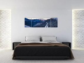 Obraz ośnieżonego stoku (170x50 cm)