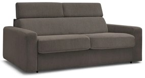 Szarobrązowa sztruksowa rozkładana sofa 215 cm Monaco – Bobochic Paris