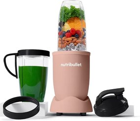 Blender NutriBullet Pro NB907MACL Matowy Róż 900W z 2 Kubkami Tritan 946ml & 710ml, Ostrza ze Stali Nierdzewnej, Pokrywka Podróżna