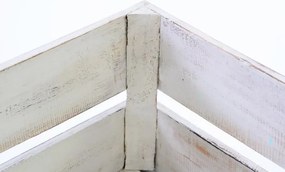 Pudełko DIVERO Vintage, białe, 47 cm x 29,5 cm