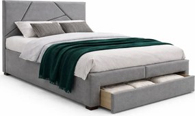 Szare łóżko do sypialni E7-C55