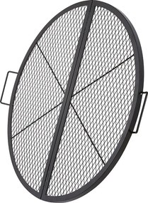 Okrągły Składany Ruszt SucceBuy 91cm, Wytrzymała Stal X-Marks, Przenośne Naczynia Kuchenne do Campingu na Imprezy Plenerowe, Czarny