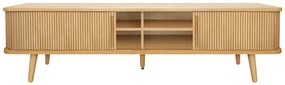 Szafka pod TV w dekorze dębu w naturalnym kolorze 178x50x40 cm Rove – Woodman