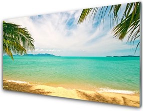 Szkło Dekoracyjne do Kuchni Złoty Brzeg Morza