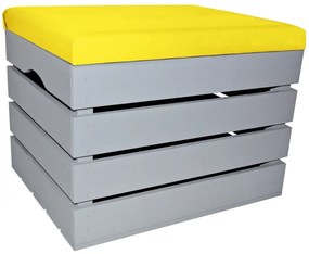 Pufa kufer skrzynia drewniana sosnowa siedzisko 50cm malowana szara