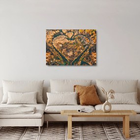 Obraz na szkle - Rzeka w kształcie serca (70x50 cm)