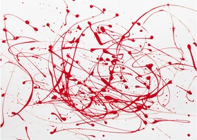 Obraz przy użyciu techniki drippingu (70x50 cm)
