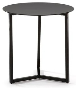 Czarny stolik Kave Home Marae, ⌀ 50 cm