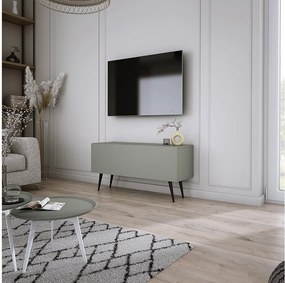 Szafka RTV: Aloe, 100 x 52 x 32 cm, czarne nogi