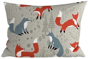 Zestaw 2 szt. dekoracyjnych poszewek na poduszkę FOXIVA 40x60 cm, szary