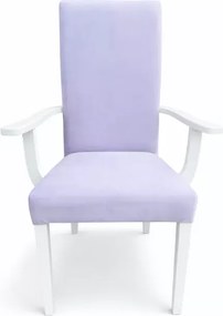 Krzesło tapicerowane K6 z podłokietnikami gładkie glamour do salonu jadalni eleganckie lekkie nowoczesne
