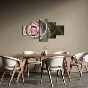 Obraz - Abstrakcyjny róż jasnoróżowy (125x70 cm)