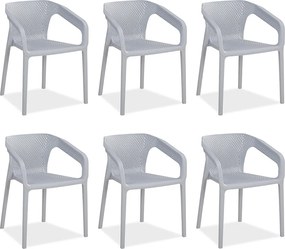 Krzesło ogrodowe 55x74,5x54 cm Szare