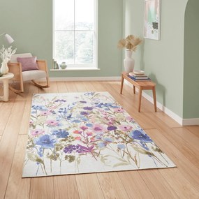 Fioletowy dywan odpowiedni do prania 122x170 cm Country Floral – Catherine Lansfield