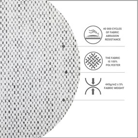 Jasnoszare tapicerowane łóżko dwuosobowe ze schowkiem 160x200 cm Musca – Maison de Rêve