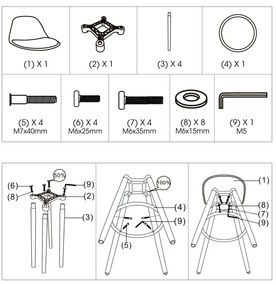 Hoker barowy z oparciem MAXON, 92 cm
