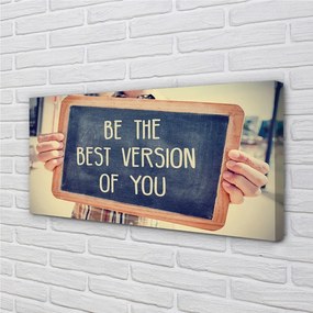 Obraz na płótnie Drewniana Tabliczka z Napisem