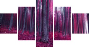 Obraz różowego lasu (125x70 cm)