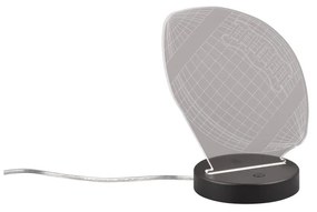 Czarna lampa stołowa LED (wys. 21,5 cm) Football – Trio