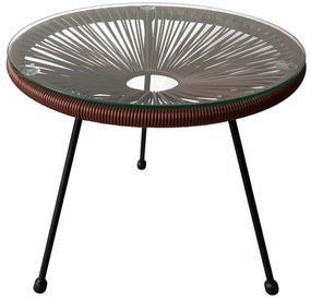 Stolik żyłkowy Arthur 48 cm brązowy PATIO