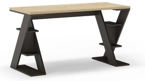 Biurko z blatem w dekorze dębu 60x137 cm Butterfly – Marckeric