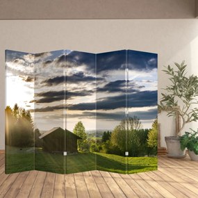 Parawan - Domek na łące (210x170 cm)