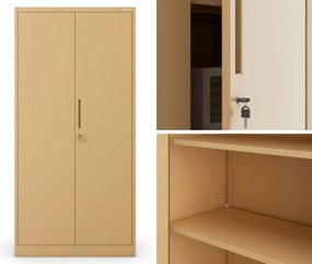 Szafa biurowa Fresh Style Jan 90x40x185 cm beżowa