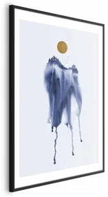 Plakat Akwarelowa abstrakcja 40 x 60 cm z ramą czarną z marginesem ARTGEIST B