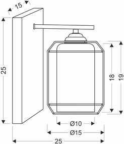 Czarny kinkiet industrialny - 4X Z047 K1-H91