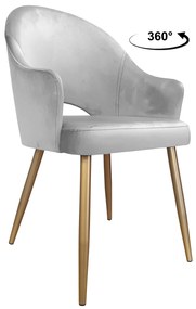 Krzesło obrotowe Velvet podstawa złota MG39