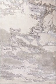 Dywan abstrakcyjny - 160x230cm - Srebrny, kremowy, szary - Aurora Cloud