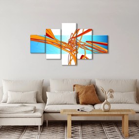 Obraz - Splecione linie, abstrakcja (125x70 cm)