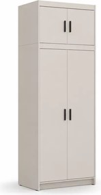 Nadstawka do szafy Ele 2 beż piaskowy - 90 cm - 2-drzwiowa z 2 półkami