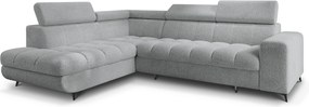 Masseno Narożnik MORIVA z funkcją spania i pojemnikiem na pościel Narozniki L, Rozkładana sofa - Jasnoszary, QUELLE 83