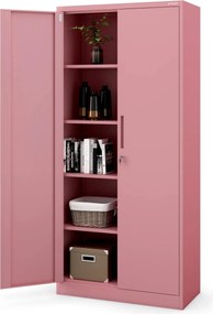 Szafa biurowa Fresh Style Jan H 90x40x195 cm pudrowy róż