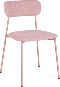Różowe tapicerowane krzesło Inka – Yes Everyday