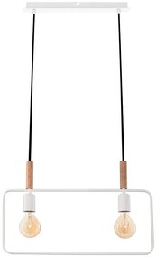 Biała podwójna lampa wisząca w stylu industrialnym - 4X D223 S7-L06