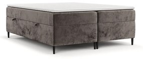 Brązowe łóżko boxspring ze schowkiem 160x200 cm Araya – Maison de Rêve