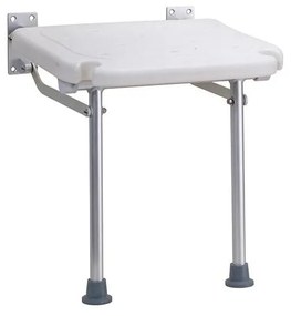 Siedzisko prysznicowe 40x43 cm srebrne/białe