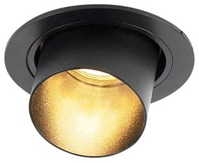 Nowoczesny reflektor wpuszczany czarny okrągły regulowany - Installa