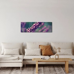 Obraz lawendy (z zegarem) (90x30 cm)