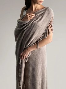 Koc szenilowy CHENILLE taupe 130x170 cm HOMLA