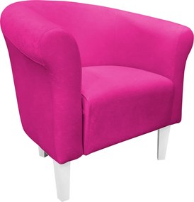 Fotel Milo tkanina Mikrofaza stylowy fotel do salonu i sypialni : Kolor nogi - Biała, Kolor tkaniny - 10 MIKROFAZA, Wysokość nogi - 20 cm