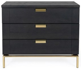 Czarny kredens Woodman Pimlico, 75x91 cm