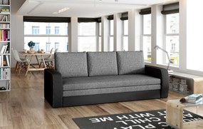 Sofa rozkładana z funkcją spania INVERSA szara/czarna ELTAP