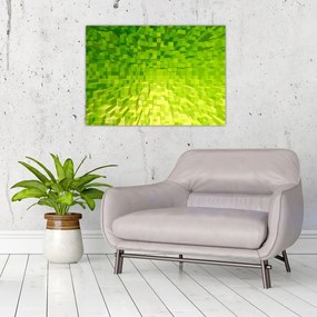Obraz żółto-zielonych kostek (70x50 cm)