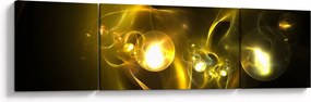 Abstrakcyjny obraz żółtych kul (170x50 cm)
